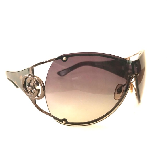 Gucci Tortoise Wrap Around Sunglasses Shades